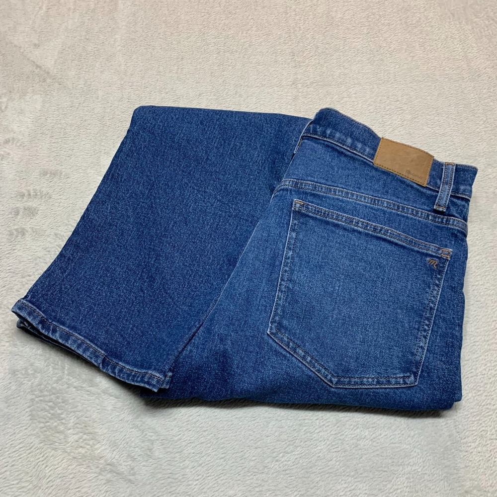 Madewell Jeans Womens 34x30 Blue Slim Medium Wash Stretch Straight‎ Leg